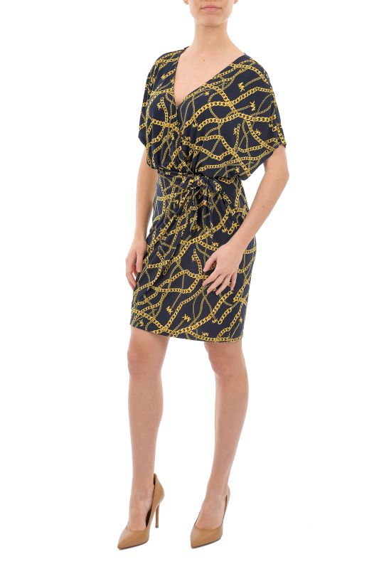 Logo wrap dress